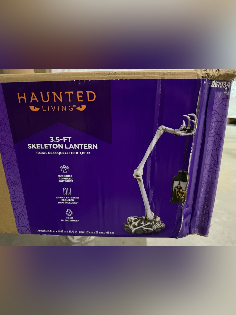 Rare Haunted Living 3.5 Ft Skeleton Lantern New Open Box/no offers